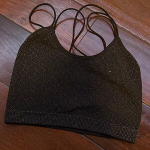 Black Sparkle Tank Top